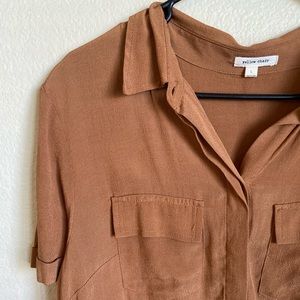 SHEER BUTTON UP SHIRT